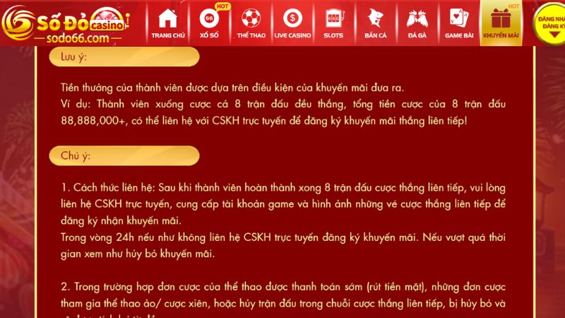 Cần đọc các lưu ý khi tham gia sự kiện của Sodo66